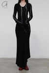 Marc le bihan long net eye skirt 2752 black